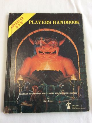 Advanced Dungeons And Dragons Players Handbook 1st Edition 6th Printing Vintage