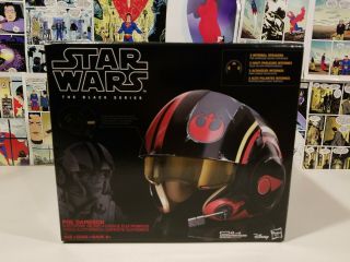 Star Wars The Black Series Poe Dameron Electronic X - Wing Rebel Pilot Helmet