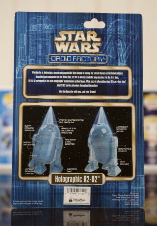 STAR WARS Holographic R2 - D2 Droid Factory Disney Parks Action Figure 2