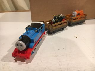 Thomas & Friends Trackmaster Terrence And Trevor W/ Cargo Cars Pull By Thomas