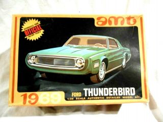 Vintage Amt 1969 Ford Thunderbird Model Kit - Box - Complete - Unbuilt Insts
