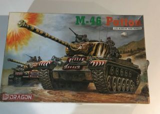 Dragon M - 46 Patton Tank 1/35 Scale Kit 6805 Open Box Parts
