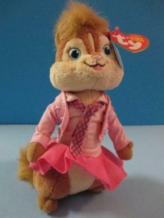 Nwt Ty Beanie Babies Baby Brittany Chipette Alvin And The Chipmunks 7 " Plush