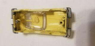 Aurora Tjet ' 63 Corvette Sting Ray HO Slot Car.  Yellow. 6