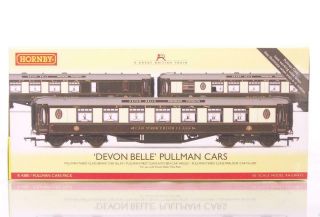 Hornby R4380 Oo - Br Devon Belle Pullman Coaches,  3 Car Train Set With Lighting