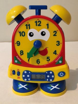The Learning Journey Telly The Teaching Time Toy Clock Children Primary Colors