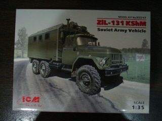 1:35 Icm Zil - 131 Kshm Van Body Truck Partially Built
