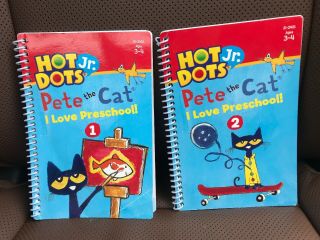 Educational Insights Hot Dots Jr.  Pete The Cat - I Love Preschool Books 1 & 2