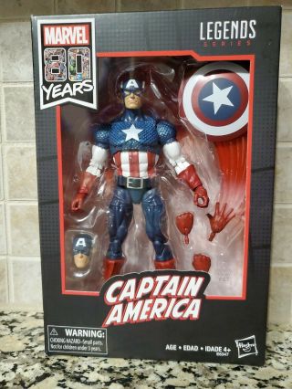 Marvel Legends Series 80th Anniversary Captain America Walmart Exclusive In Hand