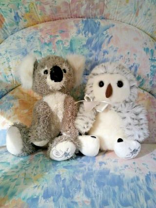 Russ Shining Stars Snowy Owl & Koala Plush So Soft & Cute Together