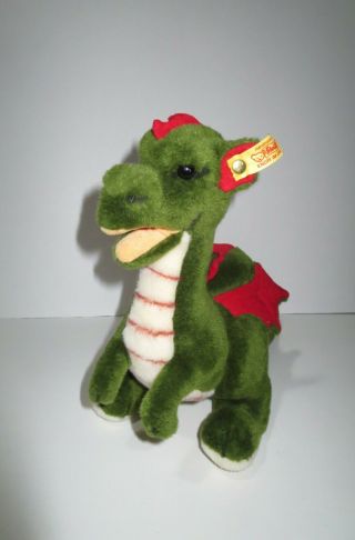 Steiff Dragon With Ear Button Soft Plush Collectible Rocky Drache 015014 Toy