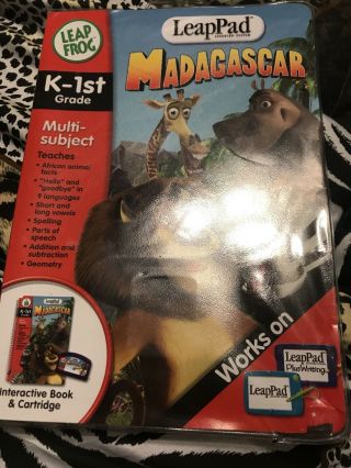 Leap Frog Leappad K - 1st Madagascar Interactive Book And Cartridge