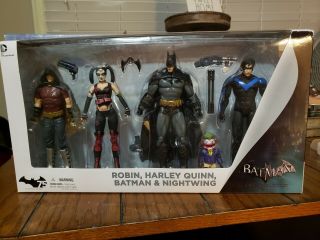 Dc Collectibles Arkham City 4 - Pack Box Set Batman Harley Quinn Robin Nightwing