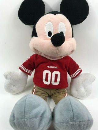 Disney Mickey Mouse Wearing NFL 49ERS San Francisco Outfit Plush 2
