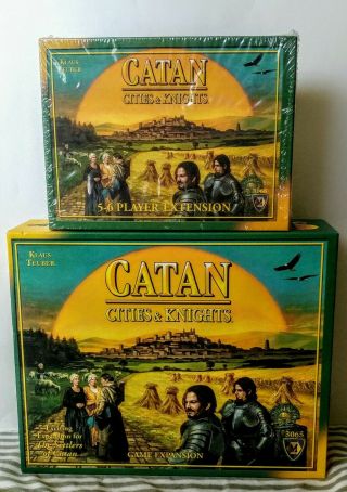Settlers Of Catan Cities & Knights Game (complete) & 5 - 6 Player Expansion