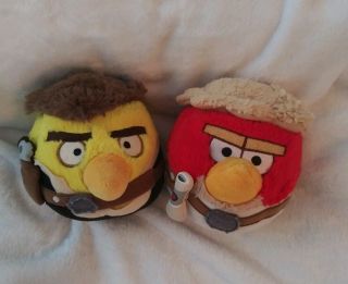Star Wars Angry Birds Plush Luke Skywalker And Hand Solo 5 " Stuffed Toy