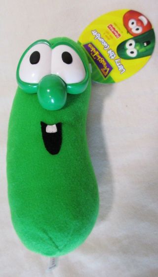 Veggie Tales Bean Bag Plush Stuffed Toy Larry The Cucumber Fisher - Price 2000 Tag