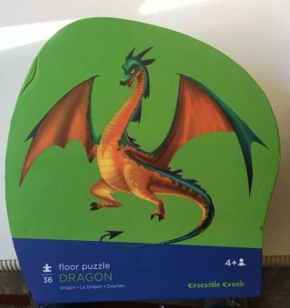 Crocodile Creek Dragon Floor Puzzle 36 Piece 20x27 Inch Finished Complete