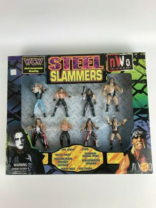 1998 Toy Biz Wcw Nwo Steel Slammers Wrestling Set Hulk Sting Wwf Wwe