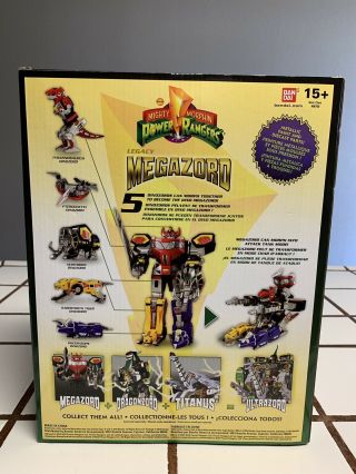 Mighty Morphin Power Rangers Legacy Megazord Dino Some Die Cast Parts 3