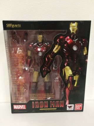 Authentic S.  H.  Figuarts Marvel Iron Man Mark 3 Iii 6 " Action Figure Bandai