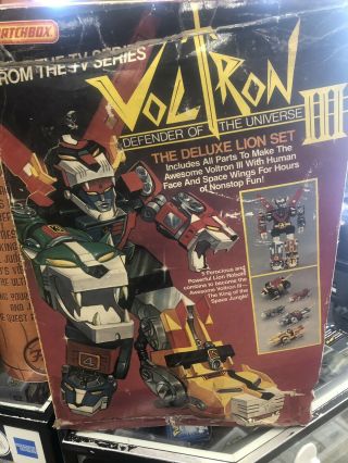 Vintage 1984 Matchbox Voltron III Deluxe Lion Set Defenders of the Universe,  Box 8