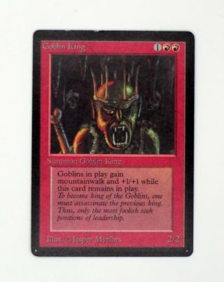 Magic,  Beta Edition,  Goblin King Card,  Lp - Mp