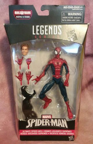 Marvel Legends Spider - Man Peter Parker Action Figure - Venom Baf Series