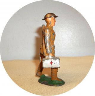 Soldier,  Medic,  Walking With Silver Red Cross Medical Boxes Barclay
