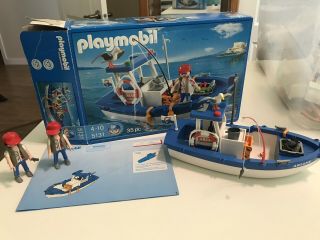 Playmobil 5131 Fishing Boat.  With Opened Box - Not Complete (see Photos).
