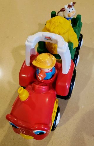 Fisher price little people farm tractor with pop up pig 5