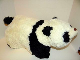 Pillow Pets Pals Panda Bear Kids White Black Stuffed Animal Plush Soft 19 " X20 "