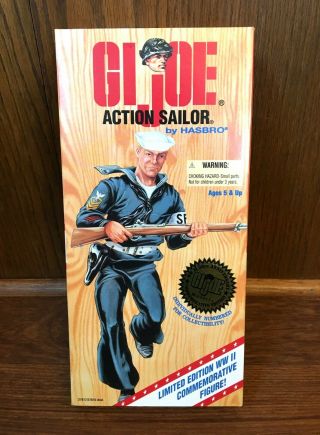 Action Sailor Vintage Gi Joe 12 " Figure Doll Nib 1995 Wwii 50th Anniversary