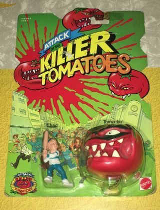 Vintage1991 Attack Of The Killer Tomatoes Chad & Tomacho Rare In Package