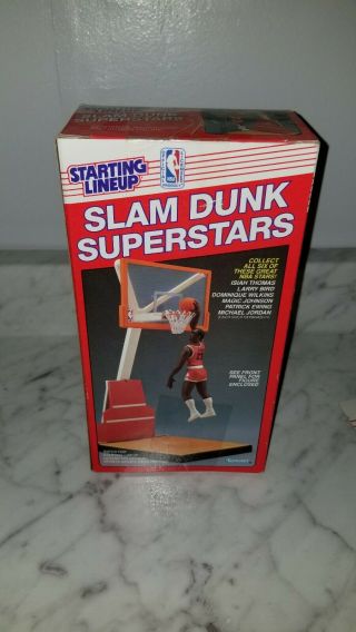 1989 Red Box Isiah Thomas Detroit Pistons Slam Dunk Starting Lineup SLU NBA 2