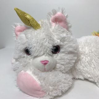 Kellytoy Cat Unicorn Plush Stuffed Animal Rainbow Tail Glitter Eyes 18 
