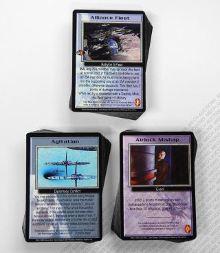 Babylon 5 Ccg Wheel Of Fire Complete Set Of 48 Rare R2 Cards 50 U/c & 50 C M/nm