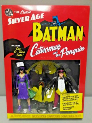 Dc Direct Classic Silver Age Catwoman And The Penguin Action Figure Set