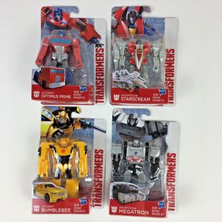 4 Transformers Authentics Figures Bumblebee Starscream Megatron Optimus Prime