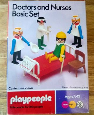Playmobil Playpeople Doctors And Nurses Basic Set 1741 Rare Boxed Exclusive