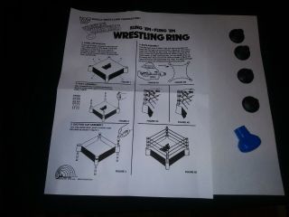 WWF LJN WRESTLING SUPERSTARS SLING EM FLING EM RING - COMPLETE,  SHAPE. 6