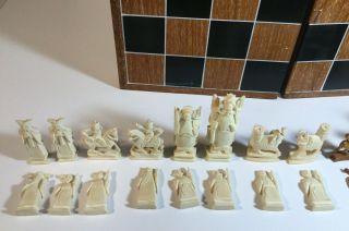 Hand Carved Asian Bone Chess Set 2