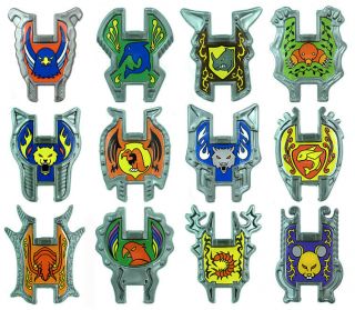 Laser Beasts - Lower X12 Shields Full Set - Hq Battle Beastformers No Hasbro