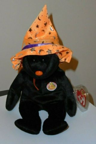 Ty Beanie Baby Pocus The Bear (2005 October Bbom Exclusive) (8.  5 Inch) Mwmt