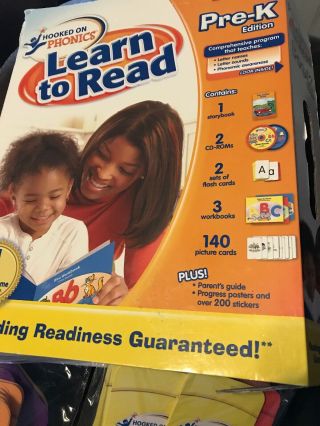 Hooked On Phonics Learn To Read Pre - K Edition With Two Cd - Roms Ages 3 - 4 Years