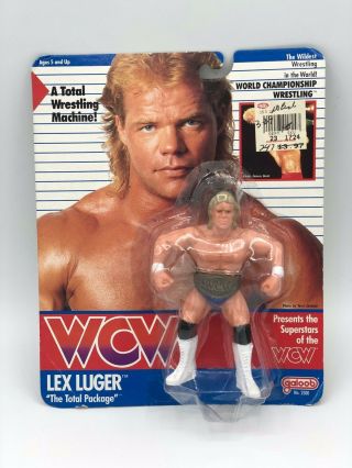 1990 Wcw Galoob Lex Luger Moc Wrestling Figure Wwf Hasbro