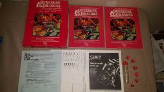 Dungeons & Dragons Tsr 1011 Basic Rules Set 1 Red Box 1983 Loaded Set