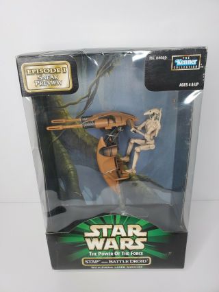 Star Wars Power Of The Force Episode 1 Stap And Battle Droid Figure Kenner 1998