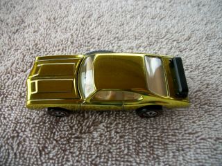 YELLOW OVER CHROME HOTWHEELS OLDS 442 REDLINE STUNNING COLOR W/ WING & BUTTON 3