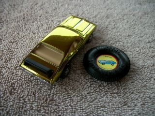 YELLOW OVER CHROME HOTWHEELS OLDS 442 REDLINE STUNNING COLOR W/ WING & BUTTON 5
